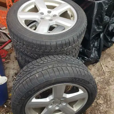 Winter tires. All the same Mint Oem. Audi. Aluminum rims. Mud and snow tires The 5x112 bolt pattern...
