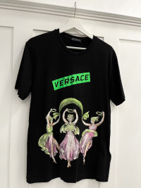 Versace Dancing Medusa Statues cotton short sleeve T-Shirt