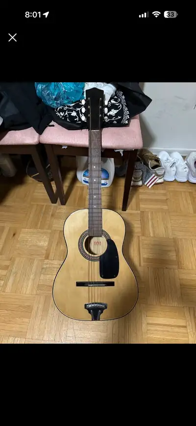 Vintage 1960s Kay G 101 Acoustic Guitar with the original Box, View more
