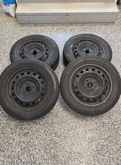 Size: 185/60R15 DOT 2018 Lots of tread remaining, in good condition, stored indoors.