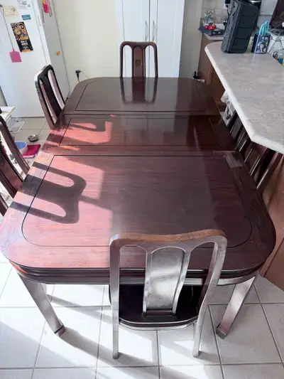 Handmade Solid Rosewood Dining Table & 6 Chairs, View more