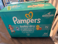 New pampers size N diapers
