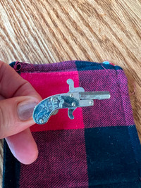 Vintage Miniature Pinfire Tie clip Con Craft Japan