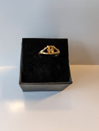 10K Gold Letter "K" Ring for Pinky Finger or Child~Size 3 3/4