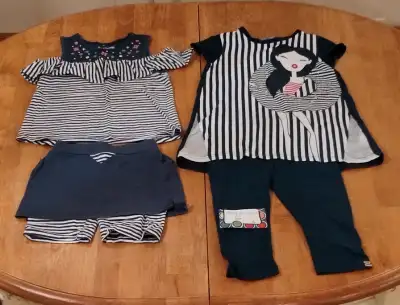 le lot comprend : 6 camisoles 4 shorts 10 leggings 11 robes avec ou pas de manches 1 jumper 2 chanda...