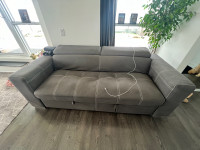 Drake Faux Suade Pullout Couch