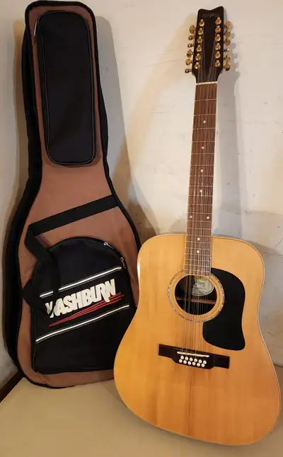 Beautiful Washburn 12 String Acoustic Guitar Model D-10S12DL-N w, View more