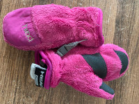 Head brand pink toddler mitts