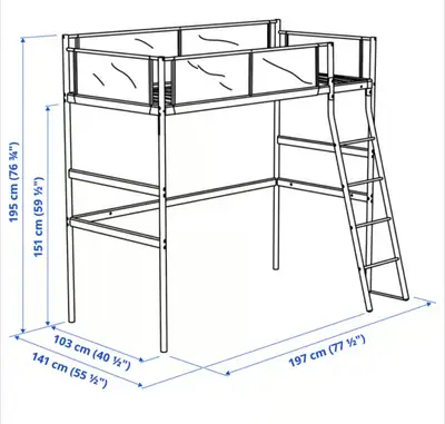 iKEA Twin Loft bed VITVAL., View more