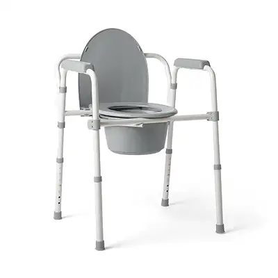 Medline 3-in-1 Steel Folding Bedside Commode Chair, View more