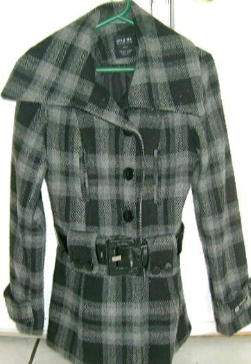 Majora black and grey wool coat, View more