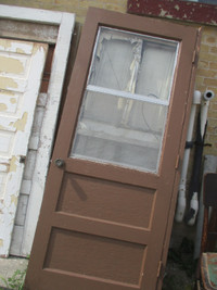 OLD 1940s FRONT PANEL DOOR WITH WINDOW $30. YARD WEDDING DECOR