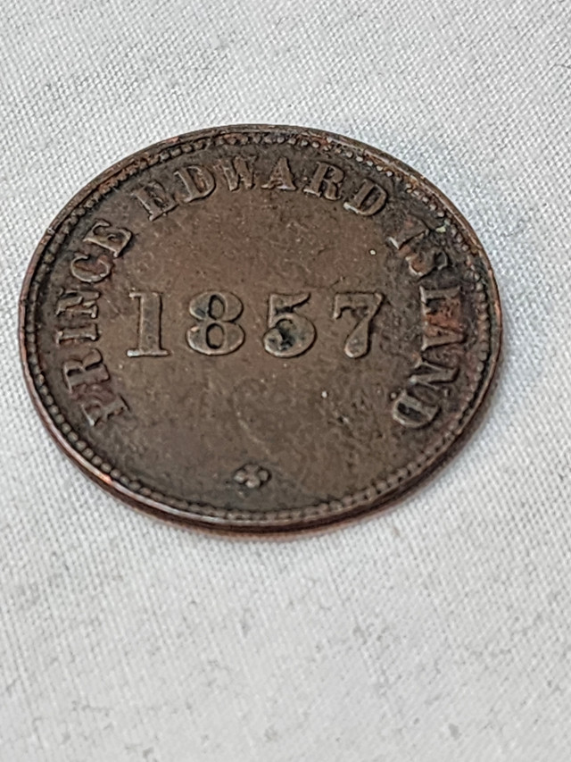 George Davies - 1/2 penny 1857 Prince Edward Island Colonial in Arts & Collectibles in City of Toronto - Image 2