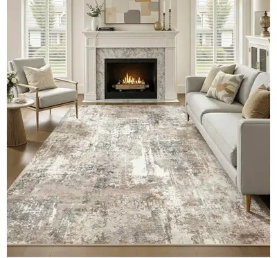 LOONGRUG 8x10 Area Rugs Washable Large Neutral Modern Living , View more