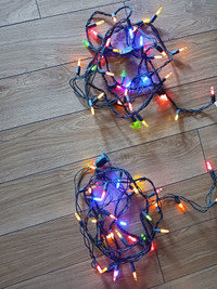 2 Sets of Indoor LED Multi Colored Holiday Lights
