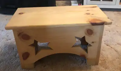 Solid pine stool, View more