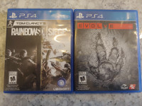 2 PS4 games - Evolve and Rainbow Six Siege - $10 for the pair