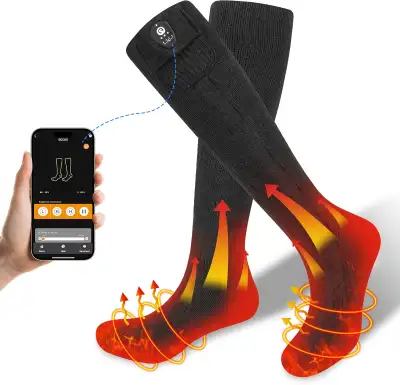NEW Heated Socks for Men Women APP Control Battery Rechargeable, View more