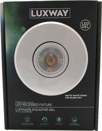 Luxway 4" Dimmable LED Recessed Light Fixture | GU10 Bulb | Low