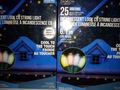New (2) Danson 25 LED Multicolor Christmas Lights 20ft $30, View more