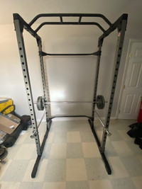 Workout Cage and Barbell