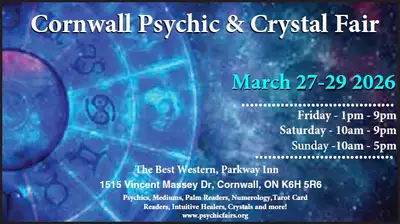 Cornwall Psychic & Crystal Fair - March 27-29 2026, View more