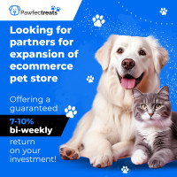 PET LOVERS! PARTNERS NEEDED FOR EXPANSION OF ONLINE PET STORE.