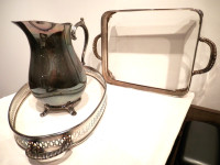 Three pieces of Silver Plate