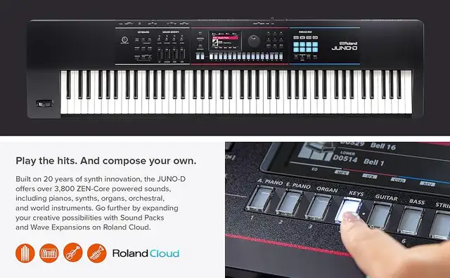 Roland Juno D8 88 key Digital synth piano in Pianos & Keyboards in City of Montréal - Image 2