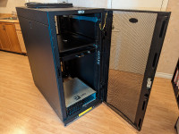 Tripp Lite 25U Server Cabinet Rack +Cooling Fans, Shelf, 2 Rails