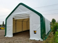 20'x40'x16' Double Trussed Peak Storage Shelter (450g PVC)