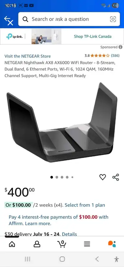 NETGEAR  AX8 AX6000 MODEL, View more