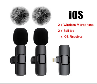 Wireless IPhone microphones x2 (brand new), View more