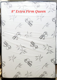 8 Inch Extra Firm Queen Mattress - Brand New