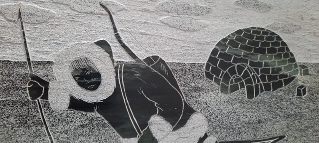 Inuit Soapstone Etching of Seal Hunter and Igloo in Arts & Collectibles in Kitchener / Waterloo - Image 7