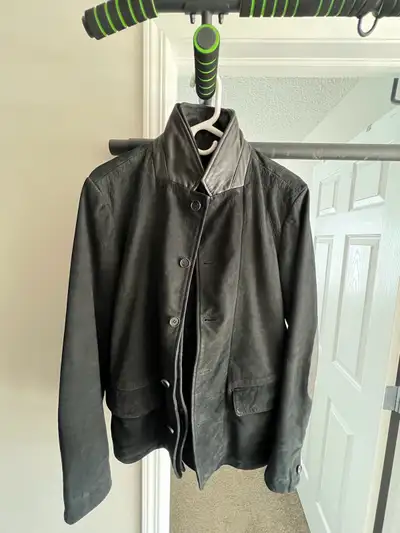 AllSaints Survey Waxed Suede Double Layer Jacket, View more