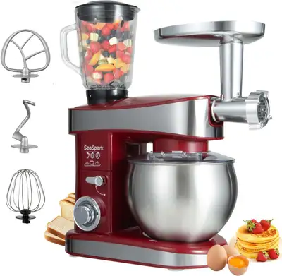 ✨ SeaSpark SC-213C 6.3Qt Stand Mixer | 6-Speed • Tilt-Head • M, View more