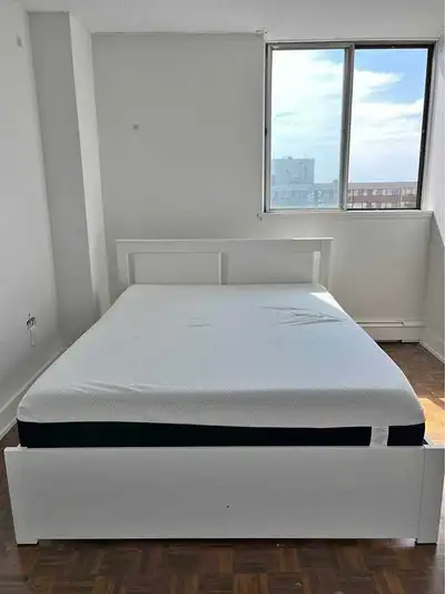 Inbox for size and price #BedFrame #MattressSale #BedBox #BedroomFurniture #CanadaDeals #BedFrameCan...
