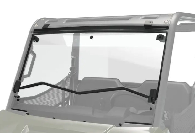 Polaris Polycarbonate Flip-Down Full Windshield - 2882178 - open in ATV Parts, Trailers & Accessories in Sault Ste. Marie