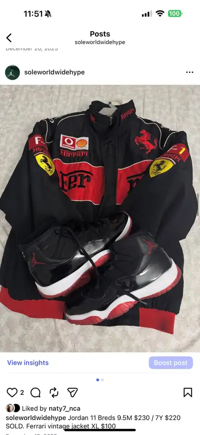 Jordan 11 Breds 9.5M $230 / 7Y $220, View more