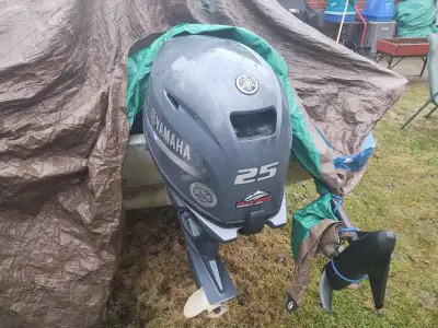 2023 yamaha outboard motor for sale. Four stroke with electric start and short shaft. Asking $5000 i...