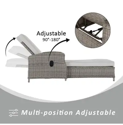 Brand new and not assembled Aviahna Outdoor Chaise Lounge , Cush, View more