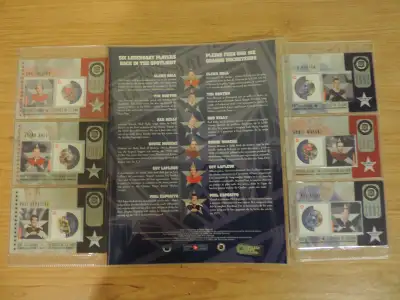2002 Canada Post NHL Stamp and Souvenir Sheet Set - (Tim Horton, Howie Morenz, Guy Lafleur, Glenn Ha...