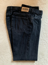 Men’s Dakota Black Denim Jeans Waist 38, Led 36