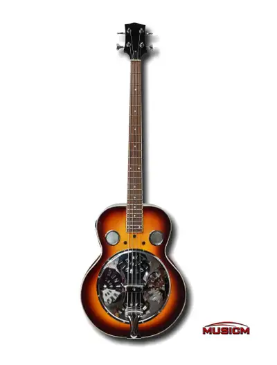 Electric Acoustic Resonator Dobro Bass Guitar Sunburst, View more