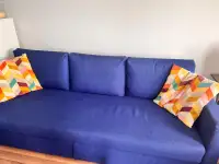 Sofa Bed with Storage Blue Color