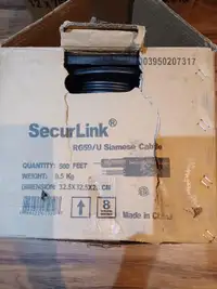 For Sale  SecurLink RG59/U Siamese Cable- as new, still in box