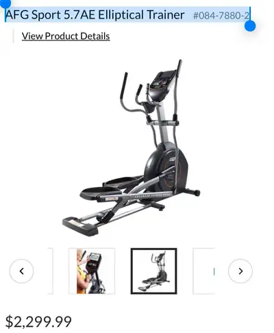 AFG Sport 5.7AE Elliptical Trainer #084-7880-2, View more