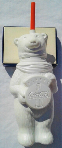 Vintage Coca Cola polar bear shape bottle