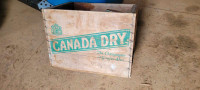 Two vintage wooden soda pop crates 